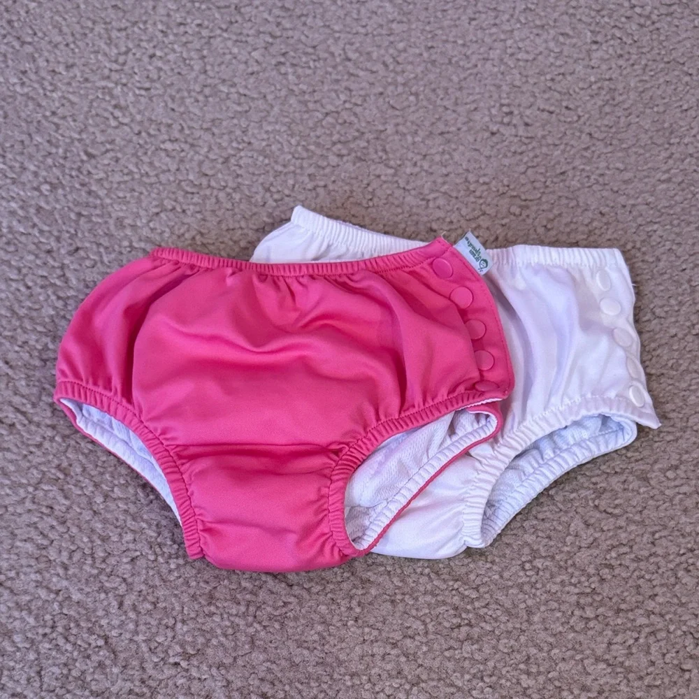 Vibrant Pink and White Diaper Covers